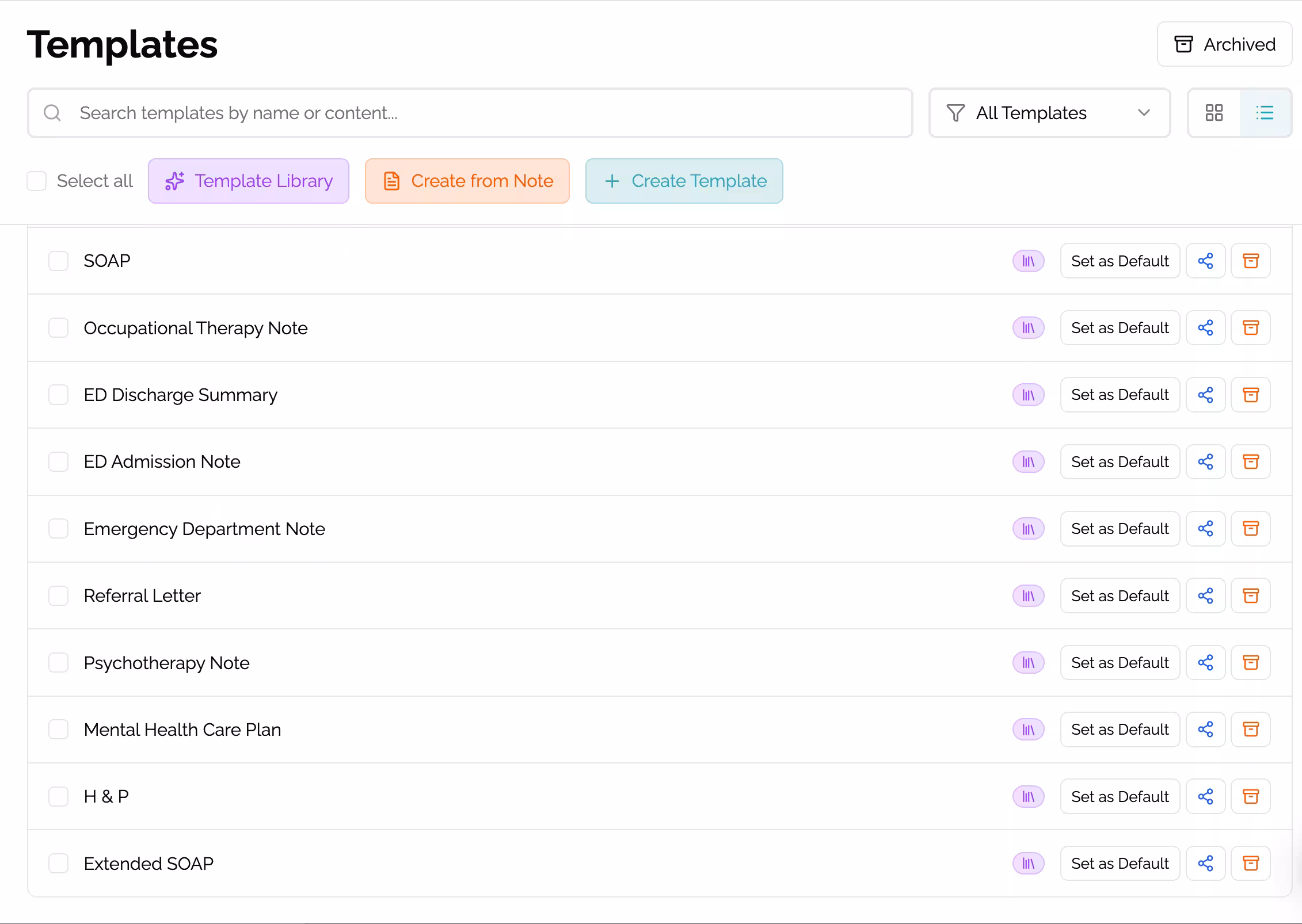 Multi-Modal Templates
