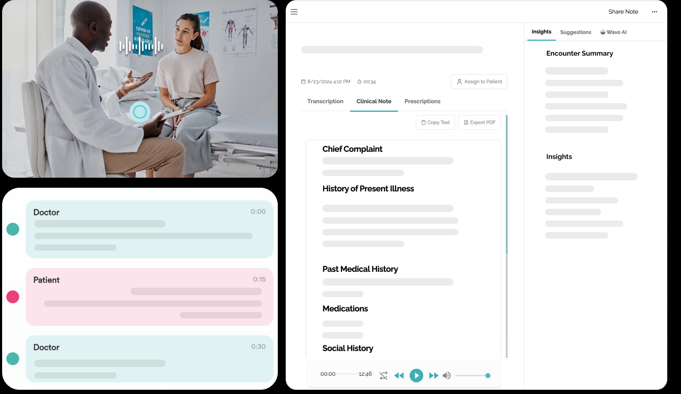 Doctor with patient during consultation
